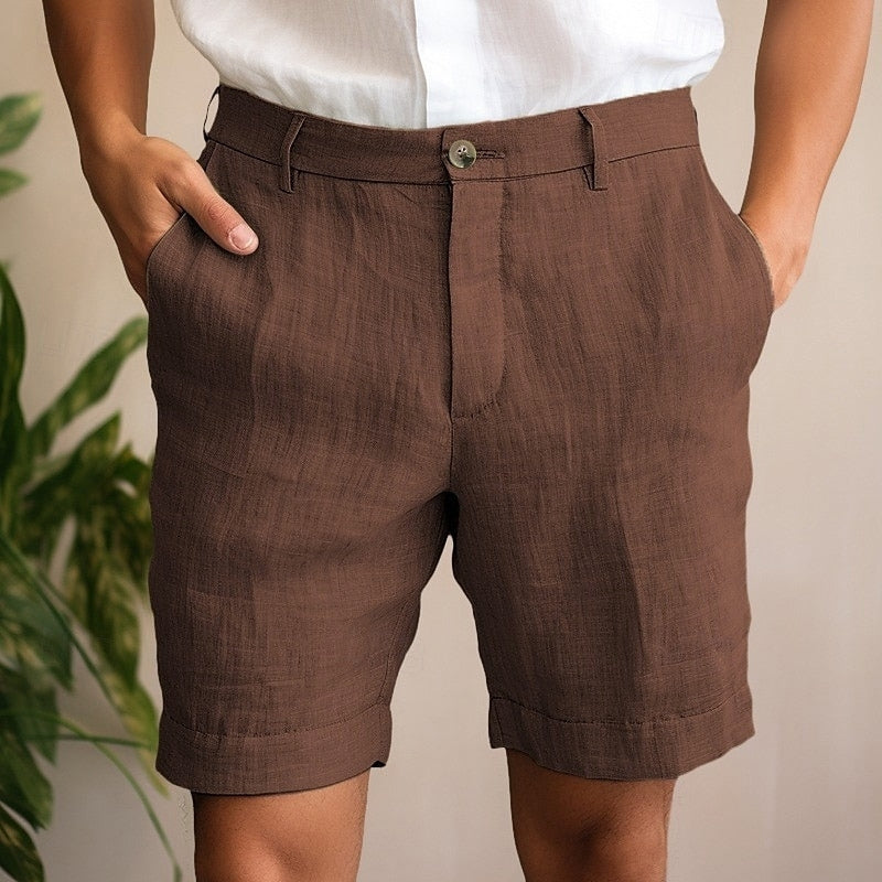 Pánské elegantní lněné šortky