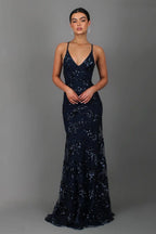 Sukienka Maxi Cekinowa Elegancka Damskie