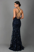 Sukienka Maxi Cekinowa Elegancka Damskie