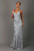 Sukienka Maxi Cekinowa Elegancka Damskie