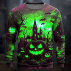 Férfi hosszú ujjú Halloween-póló