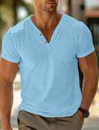 Koszulka Henley Casual Męska