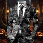 Marynarka Halloween Z Motywem Czaszek Męska