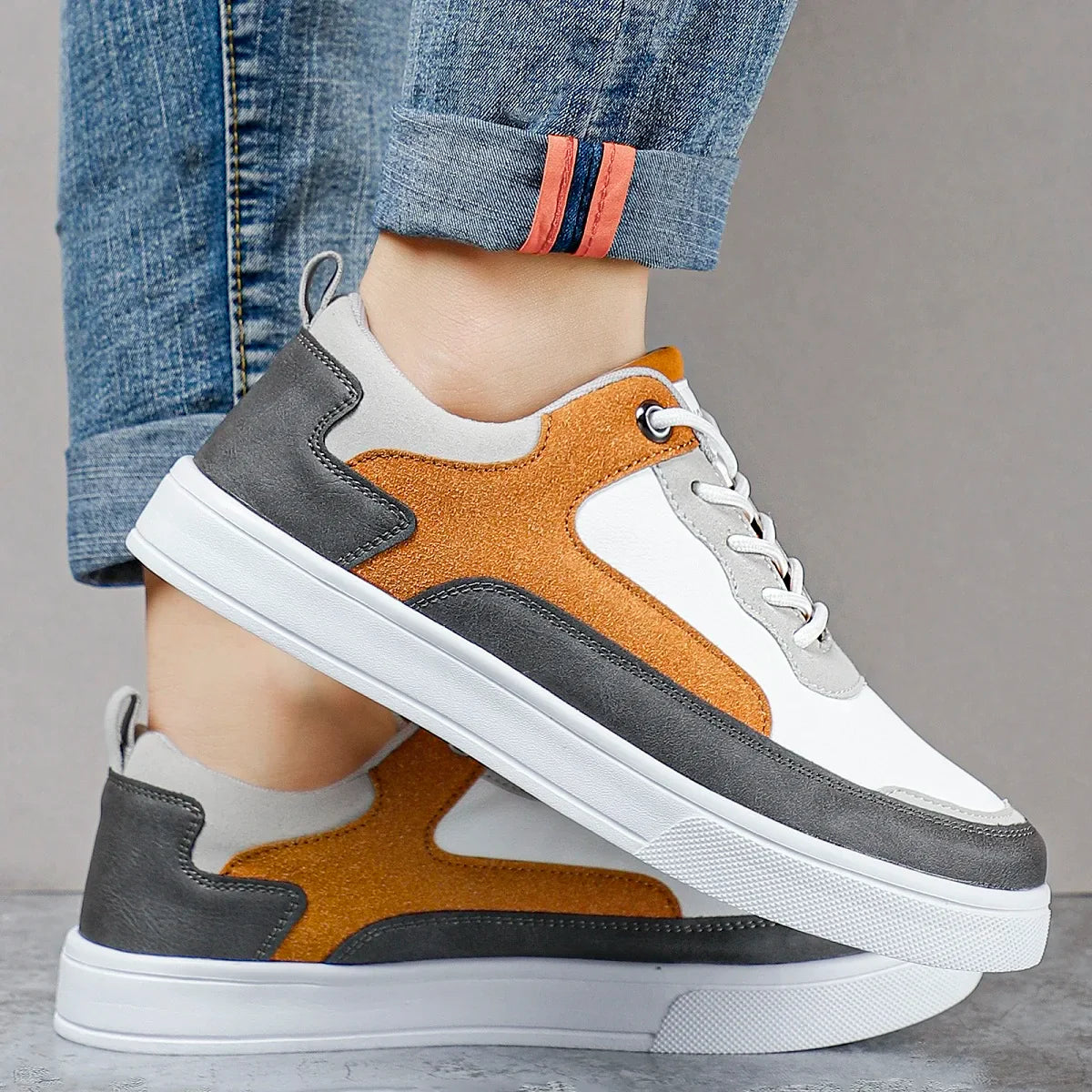Sneakersy z Kontrastowymi Panelami Męskie