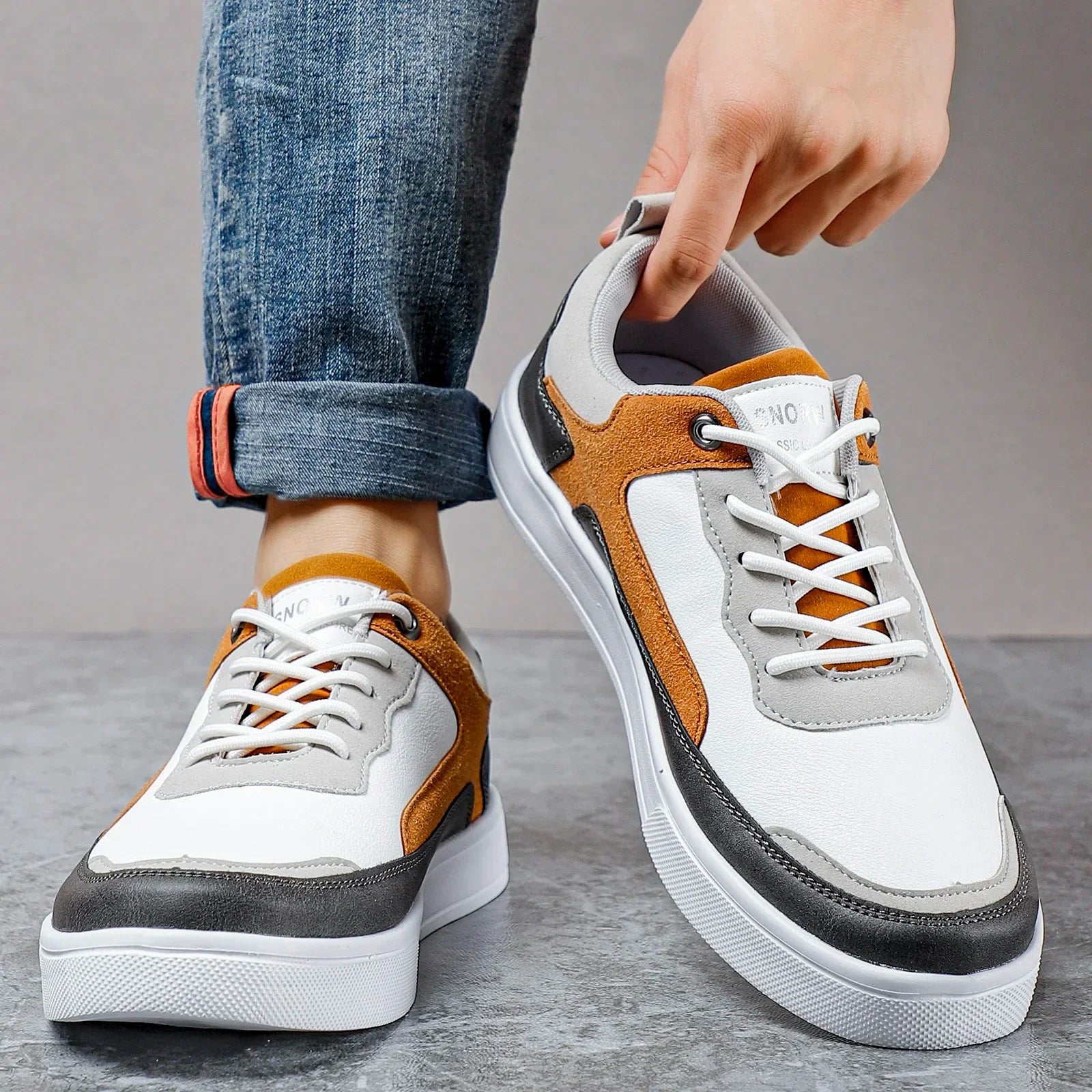 Sneakersy z Kontrastowymi Panelami Męskie