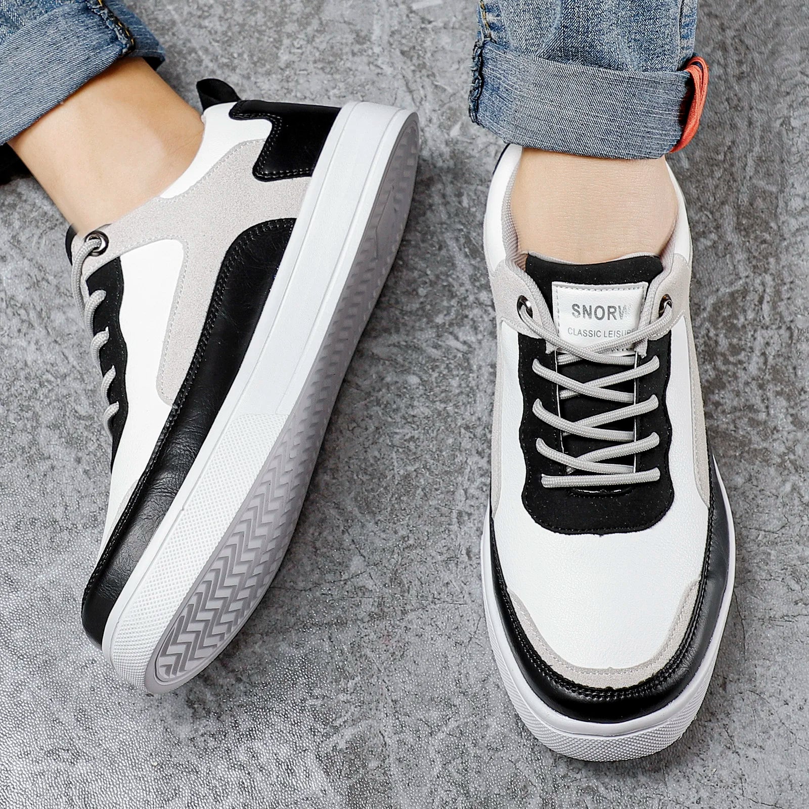 Sneakersy z Kontrastowymi Panelami Męskie