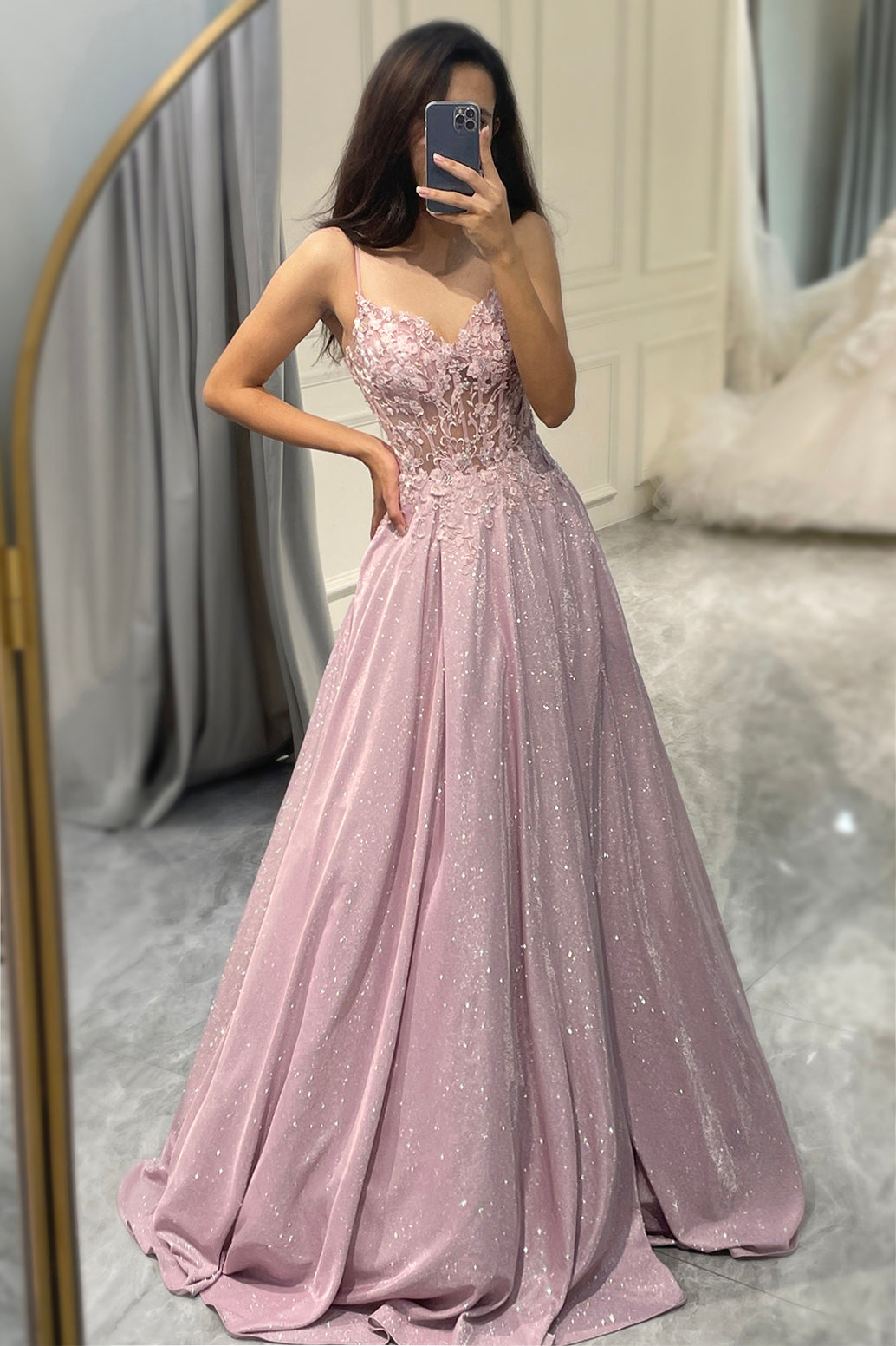 Brokatowa Suknia Balowa Elegancka Damska