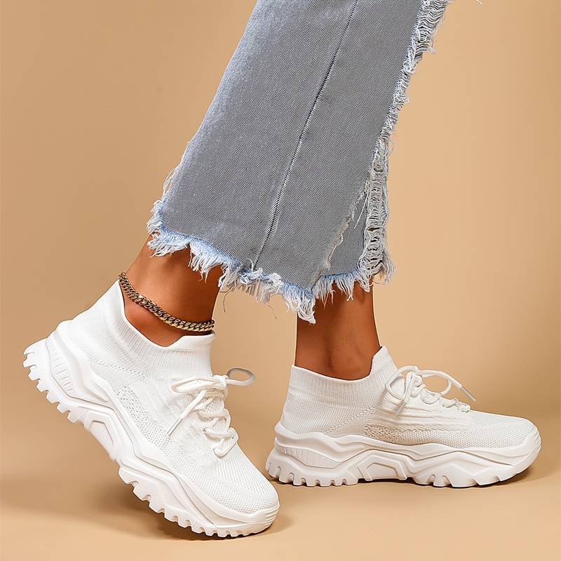 Sneakersy Na Masywnej Podeszwie Damskie