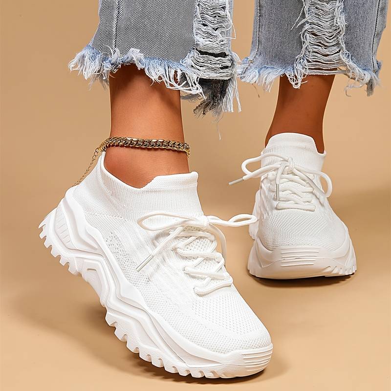 Sneakersy Na Masywnej Podeszwie Damskie