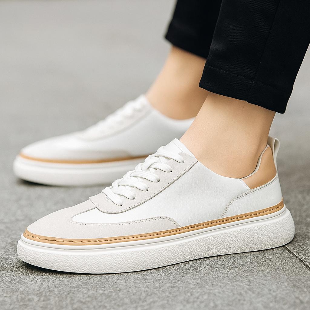 Sneakersy z Kontrastową Podeszwą Męskie
