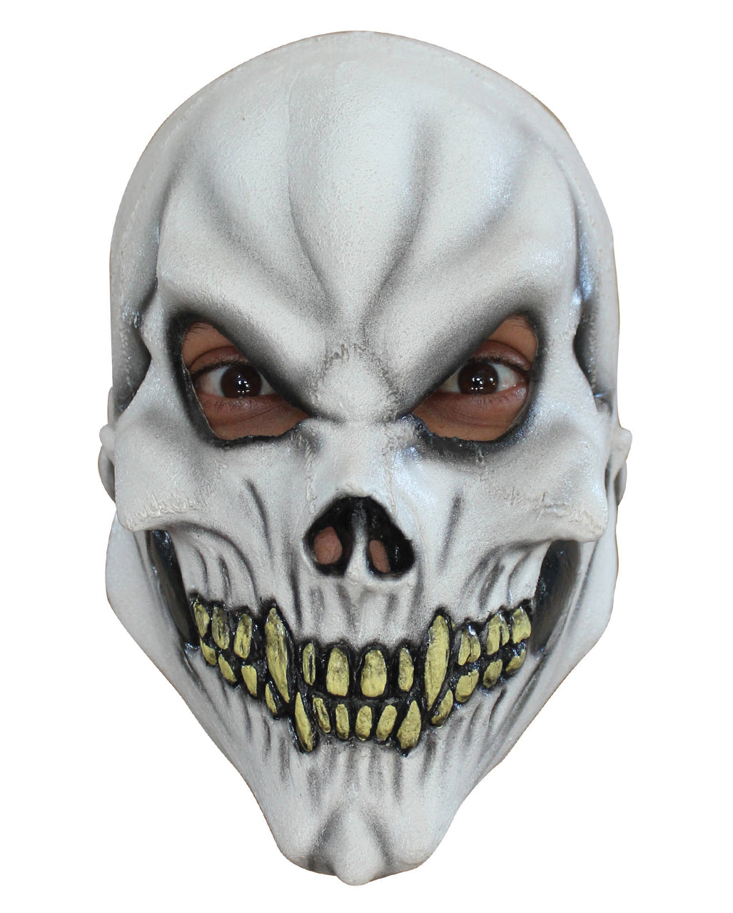 Strašidelná halloweenska maska lebky s desivým úsmevom