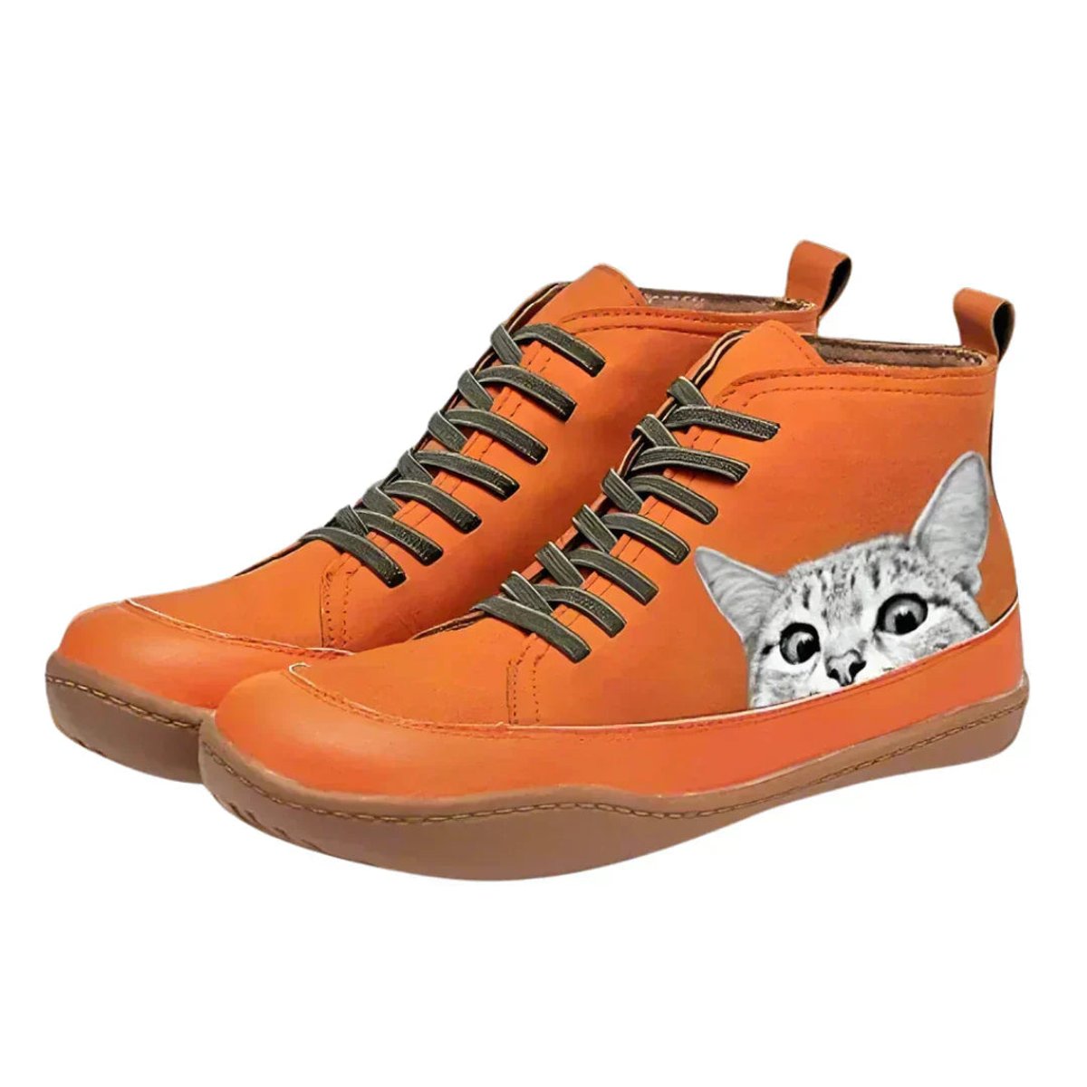 Trampki Wysokie z Kocim Motywem Damskie